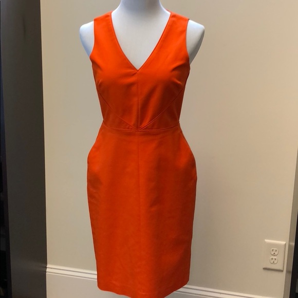 Banana Republic orange beautifully fitting dress - Picture 1 of 4